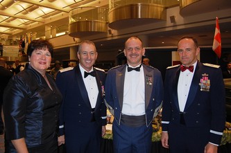  Laury Edwards, left, MG Michael Edwards, HRH Prince Faisal and BG Trulan Eyre